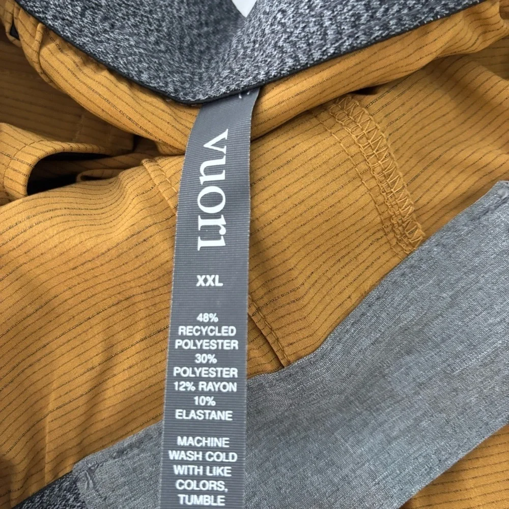 Vuori 7.5” Banks Short Unlined Men’s Size XXL Dark Golden Slub Stripe New
